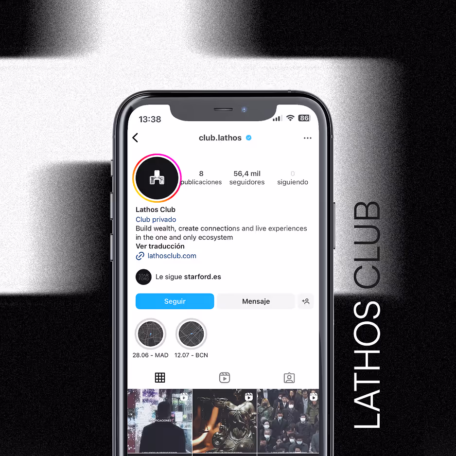 Perfil de Instagram de Club Lathos