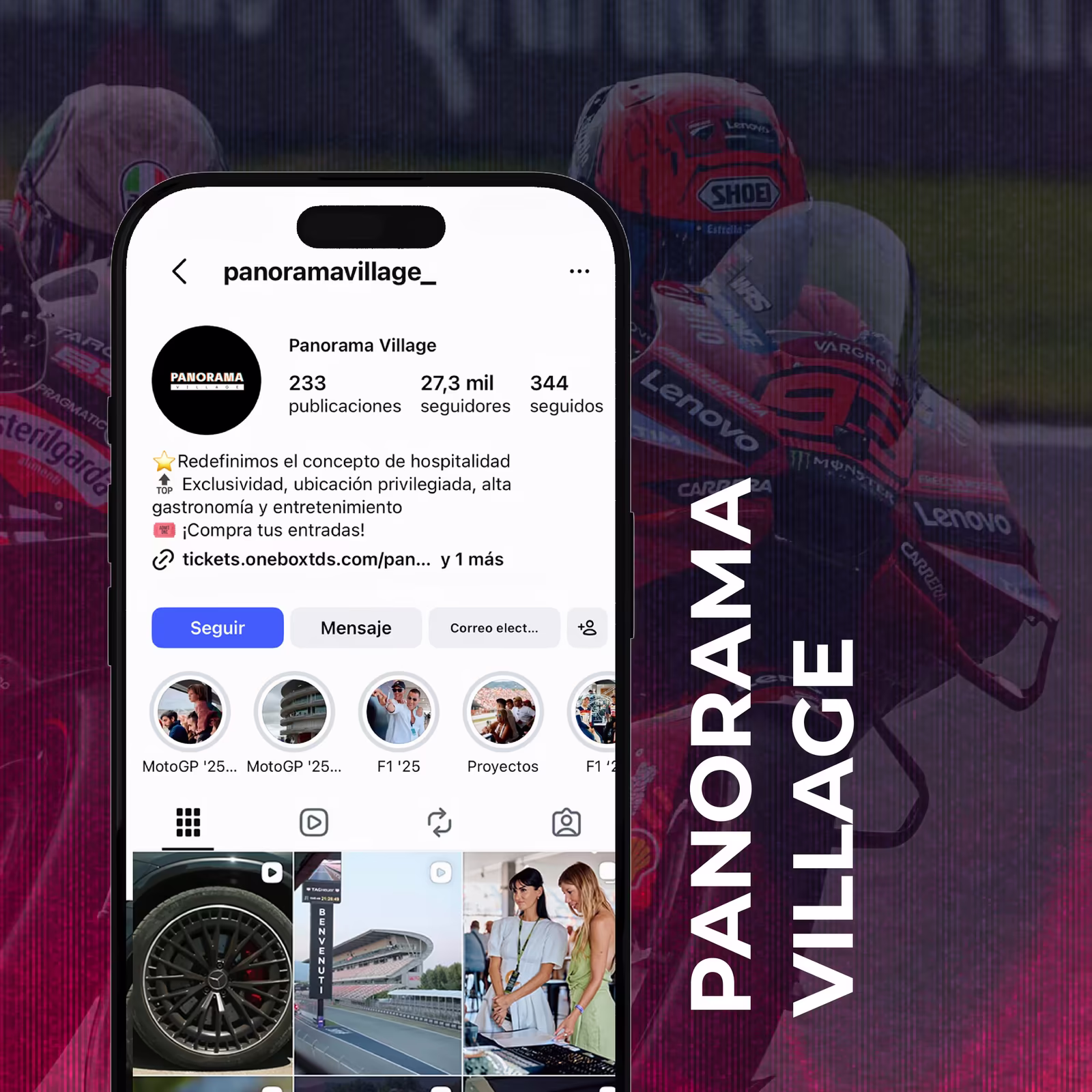 Perfil de Instagram de Panorama Village